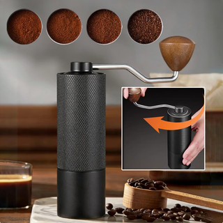 Máy Xay Cà Phê Mini Thép Không Gỉ, Thiết Kế Cầm Tay, Độ Đồng Đều Cao, Giữ Trọn Hương Vị Nguyên Bản