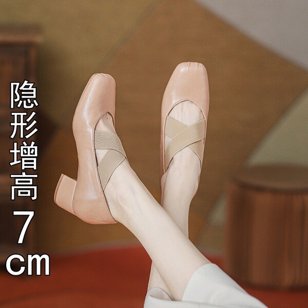 giày lolita đế cao lolita giày Giày Cao Gót Dày Gót Nữ 2026 Phong Cách Mới Pháp Retro Slip On Người 
