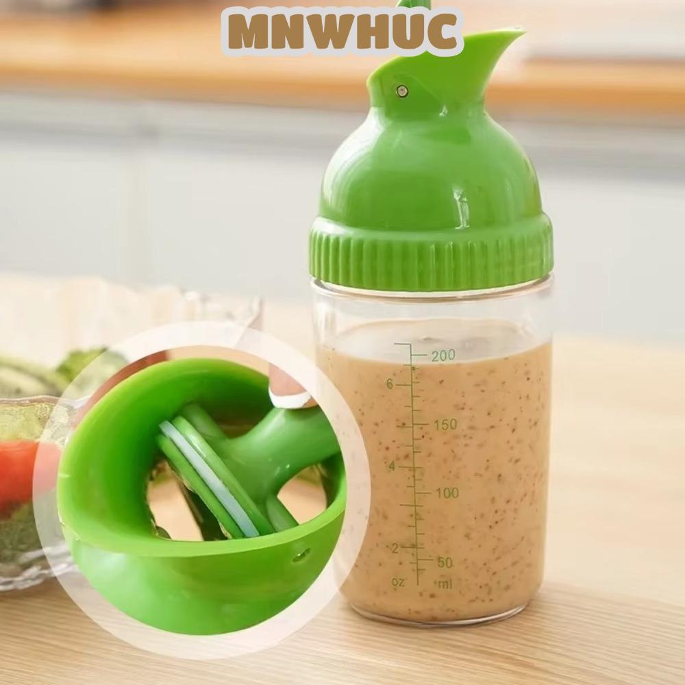 MNWHUC Salad Dressing Shaker, 200ml Ngăn ngừa rò rỉ Salad Dressing Jar, Quà tặng có vảy có nắp Hộp đ