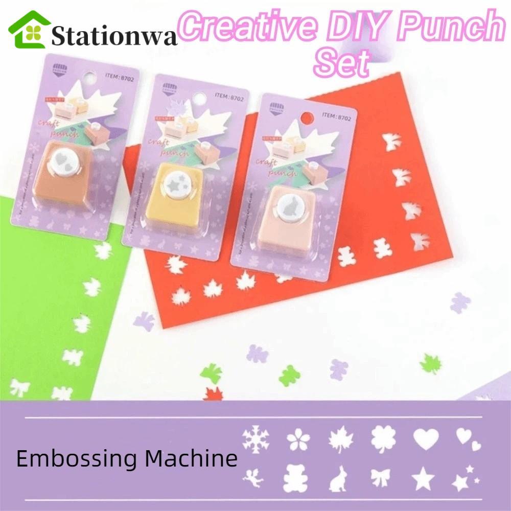 STATIONWA Stamp Border Punch, Stamp Shape Hole Puncher Dập Nổi Máy, Văn Phòng Phẩm Puncher Maker Tiế