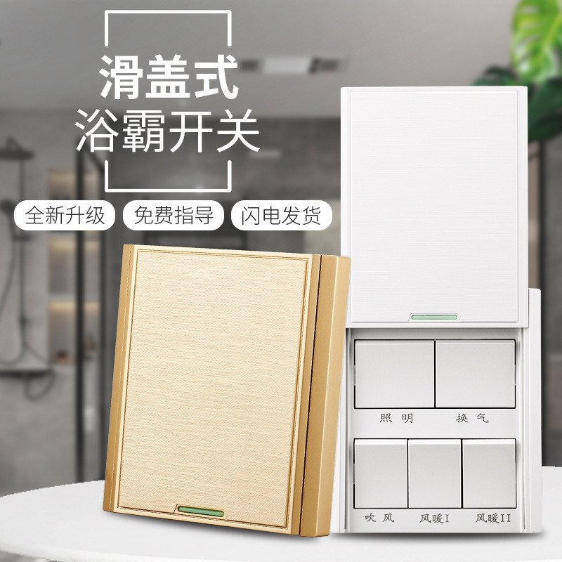 Cung cấp trực tiếp Công tắc sưởi phòng tắm gia đình E Series Four Open Five Open High Power Luxury Y
