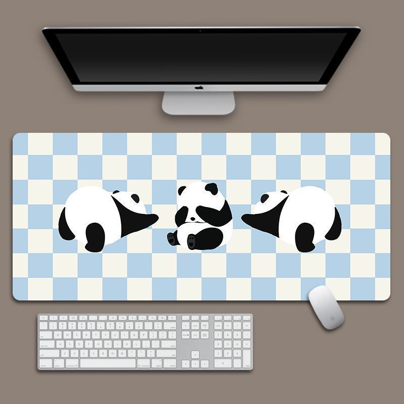 Cute Panda Mouse Pad Desk Pad Easy-to-Care Desk Mat Office Desk Mat Office Computer Keyboard Pad 7Ay