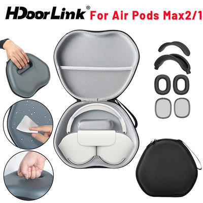 Ốp Bảo Vệ Tai Nghe HdoorLink Cho Air Pods Max 2 Da Pu Chống Trầy Xước Chống Thấm Nước Dành Cho Airpod Max 2 / 1 Mang Theo Túi Bảo Quản