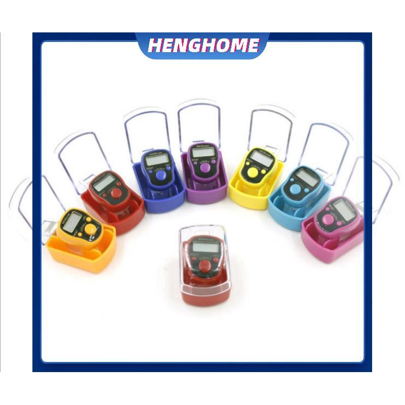 HENGHOME 5 chữ số LED Tally Counter Finger Ring Hand Tally Counter Hẹn giờ kỹ thuật số HENGHOME