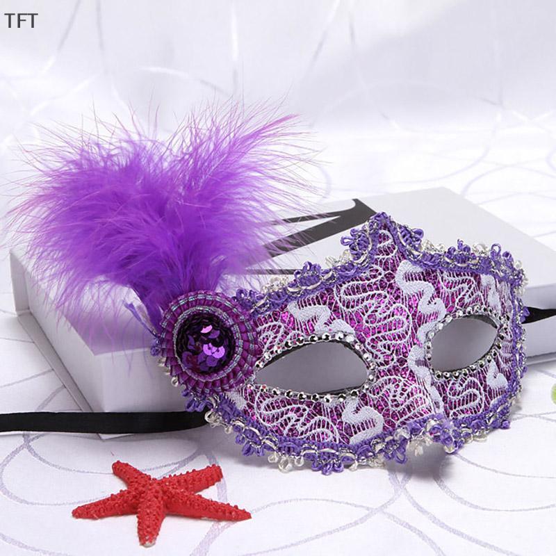 (FTT) Sexy Ladies Masquerade Ball Mask Feather Mask Christmas Mask Halloween Mask NEW