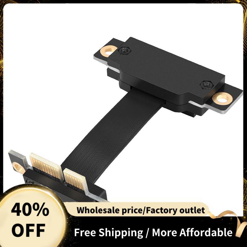 Cáp nâng PCIE X1 Dual 90 độ Góc phải PCIe 3.0 X1 sang X1 Cáp nối dài 8Gbps PCI Express 1X Riser Card