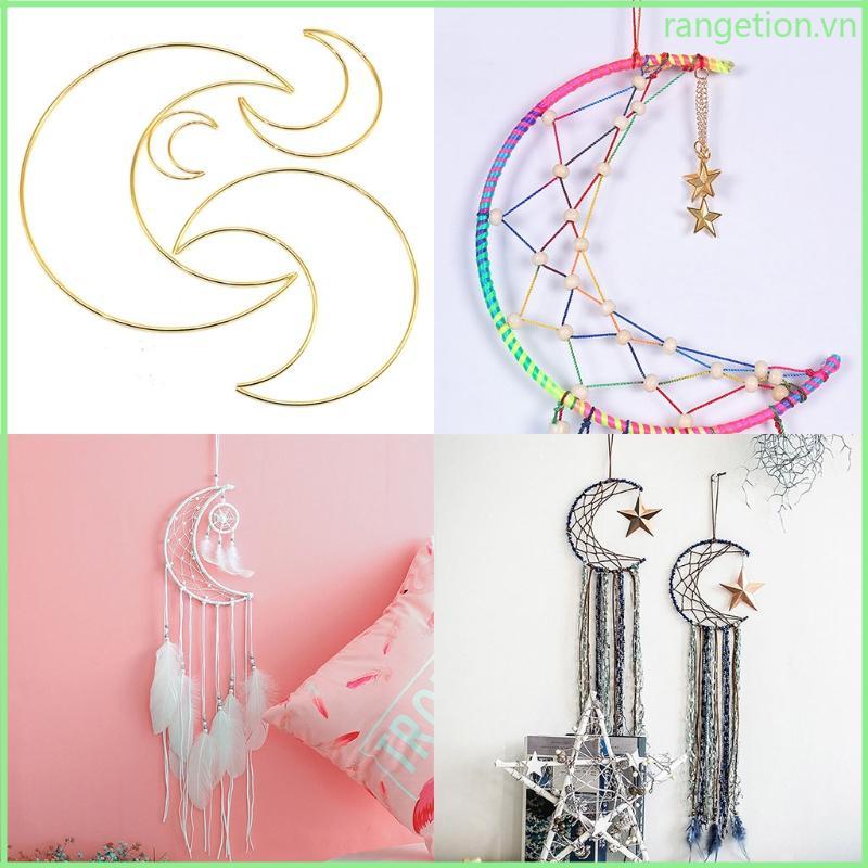 RAN Metal Macrame Moon Hoop dành cho Dreamcatcher Làm Macrame Project DIY Ring
