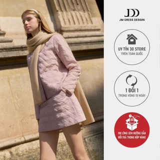  Set Áo Phao Cổ Nam 2 Túi Ốp 5J02.2510 Chân Váy Diễu Chỉ Cạp Bồng C 4S31.2510 Set Phao Nữ Tone Sur Tone Thu Đông By JM 