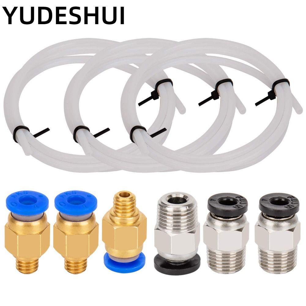Ống PTFE YudhUI, với 10 phụ kiện PC4-M6 10 phụ kiện PC4-M10 Phụ kiện Ống kết nối màu trắng, Ứng dụng
