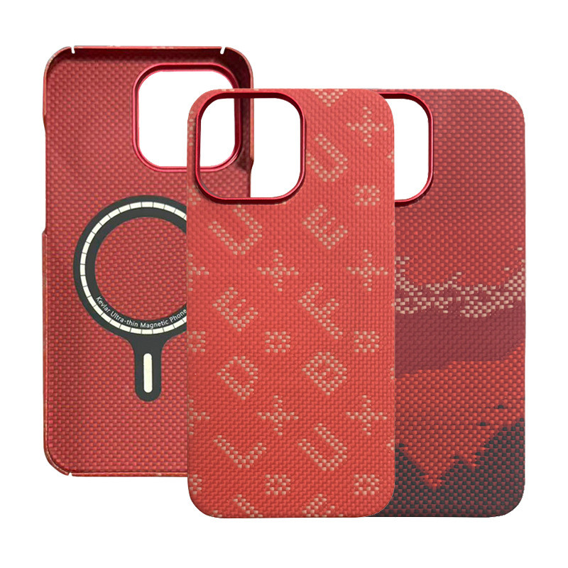 Dành cho iPhone 16 Pro Max Kevlar Aramid Fiber Case - Bảo vệ vỏ chống sốc từ tính mỏng