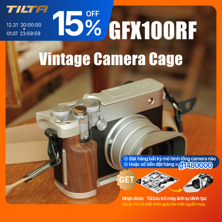 TILTA FUJIFILM GFX100RF Phụ kiện mở rộng lồng máy ảnh cổ điển Khung bảo vệ phát hành nhanh TA-T81
