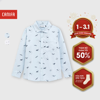  Áo sơ mi bé trai CANIFA dài tay in hoạ tiết 2TH25W001 