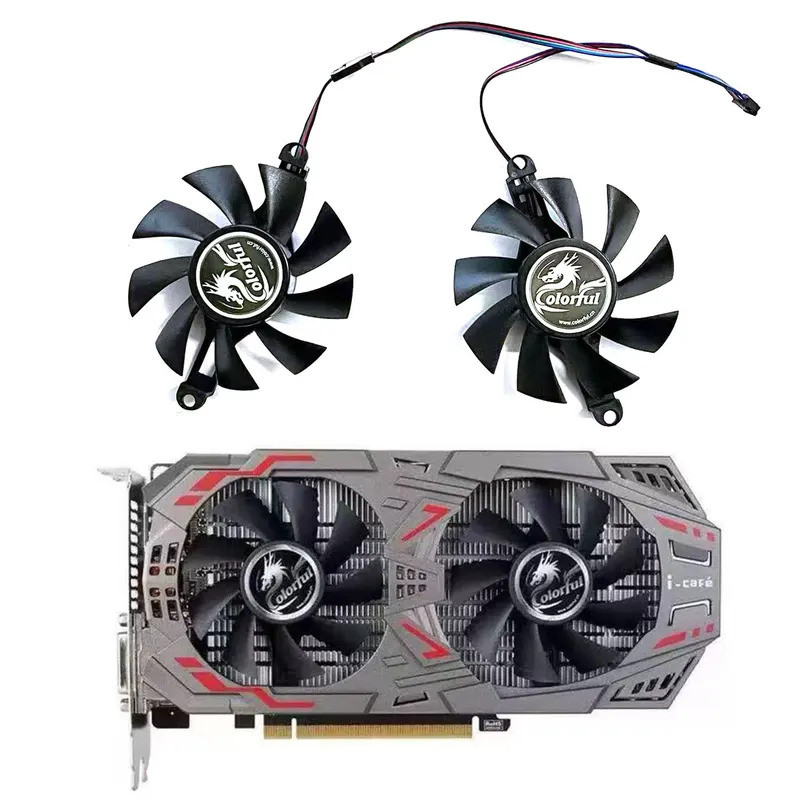 Quạt GPU 75MM 4PIN P106-100 cho GTX 960 950 1060 1050Ti GTX960 GTX950 GTX1060 iGame GAMING card đồ h