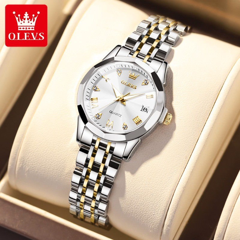 OLEVS 9931 Luxury Quartz Phụ nữ Watch Ngói Phụ nữ Watch Không thấm nước Thép không gỉ Phụ nữ Watch