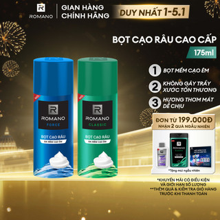  Bọt cạo râu cao cấp cho nam Romano 175ml Classic   Force 