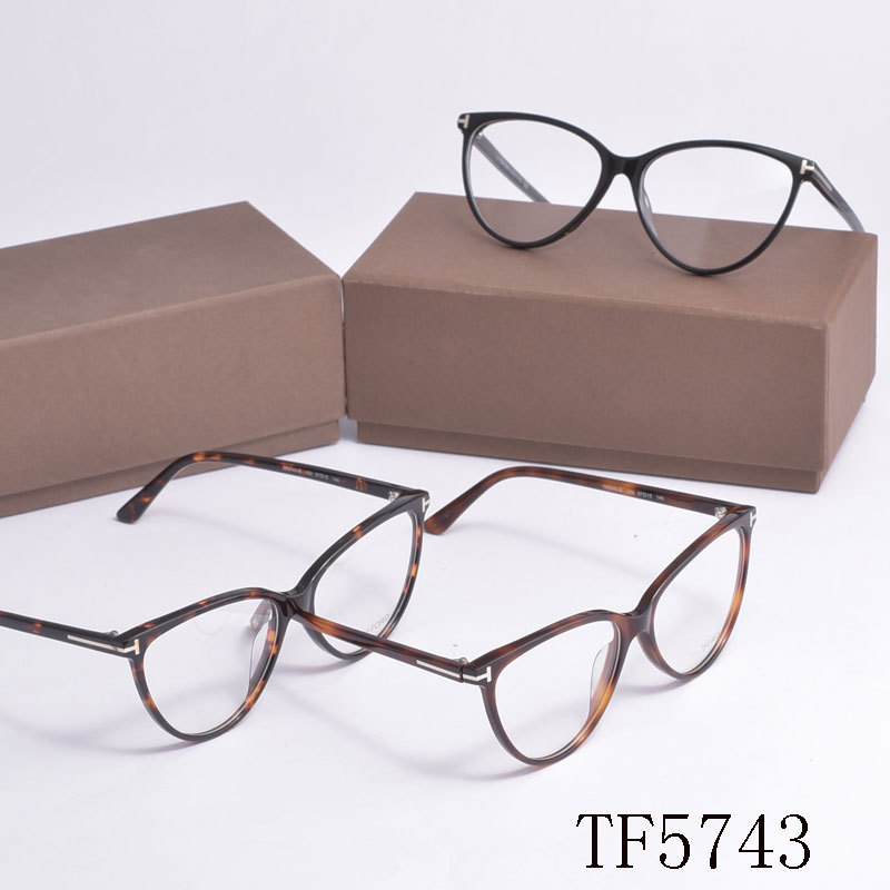 RCP3 TOM FORD Spectacle Frame TF5743Acetate Prescription Glasses Frame Non-Prescription Cat Eye Glas