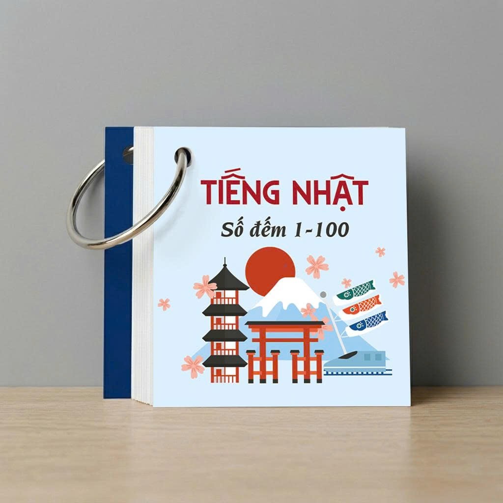 [FLASHCARD TIẾNG NHẬT]-Bộ 100 thẻ học chữ số từ 1-100 Tiếng Nhật(3058) kt 7*8 cm