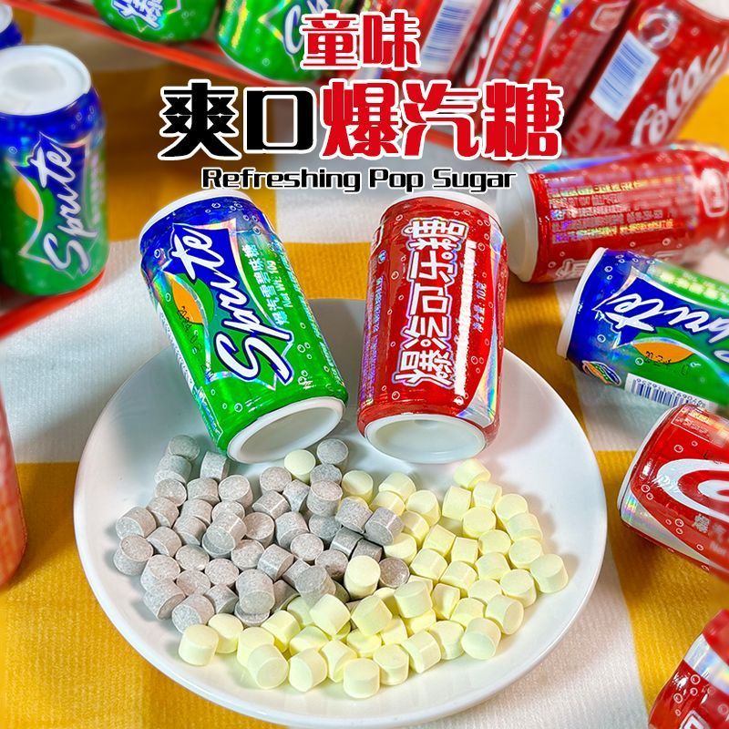 Soda Candy Cola Sprite Phổ Biến Soda Kẹo Bấm Lát Kẹo Đồ Ăn Nhẹ Tuổi Thơ Sau 80 Món Ăn Nhẹ Hoài Cổ Kẹ