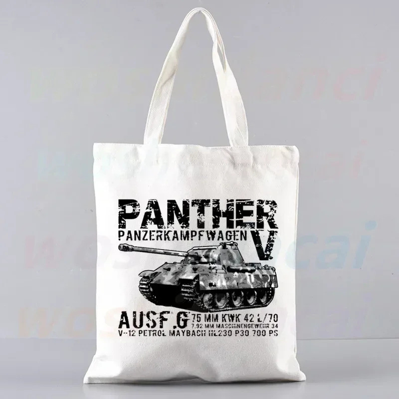 Tiger Tank Canvas Dã Ngoại Túi Panther Cho Nữ In Vải Eco Mua Sắm
