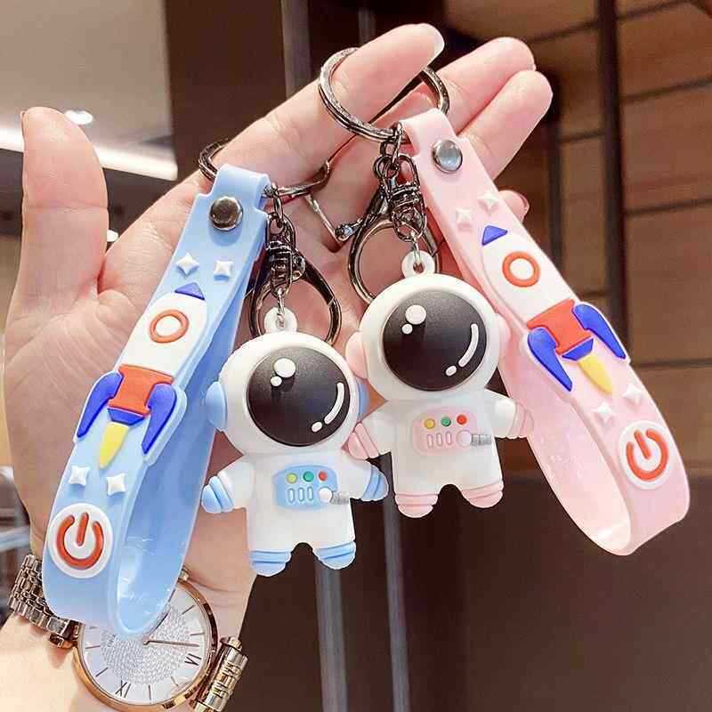 Hoạt Hình Spaceman Móc Khóa Nữ Dễ Thương Influencer Spaceman Cặp Đôi Móc Khóa Treo Trang Sức Đồ Tran