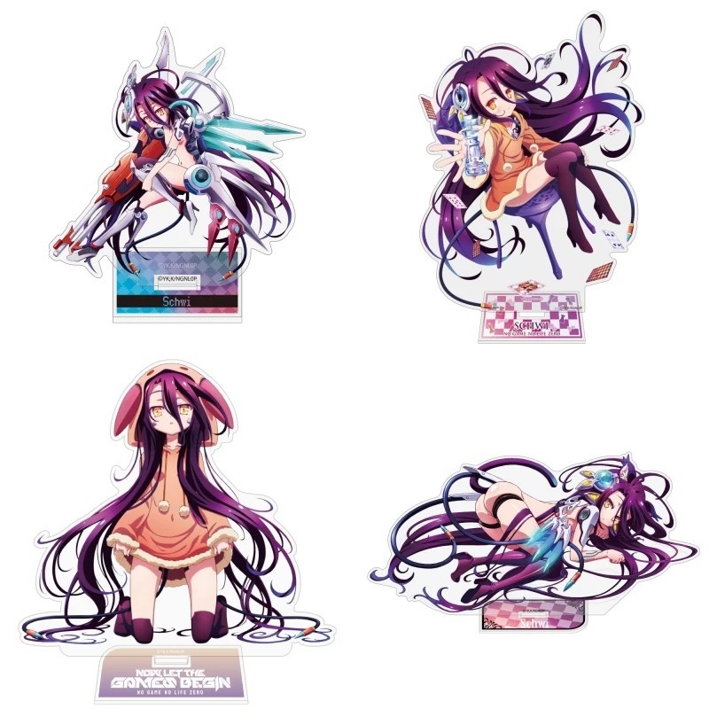 Mô hình Standee anime No Game No Life Zero nhân vật Schwi Dola mica acrylic trong suốt trang trí bàn