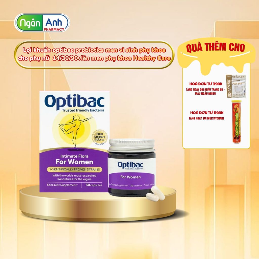 Lợi khuẩn optibac probiotics men vi sinh phụ khoa cho phụ nữ  14/30/90viên men phụ khoa Healthy Care