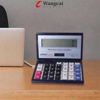 Máy tính năng lượng mặt trời WANCGAI, Máy tính lật gấp 12 chữ số đa chức năng, Máy tính văn phòng tài chính di động có thể gập lại Màn hình lớn hữu ích Trung tâm mua sắm