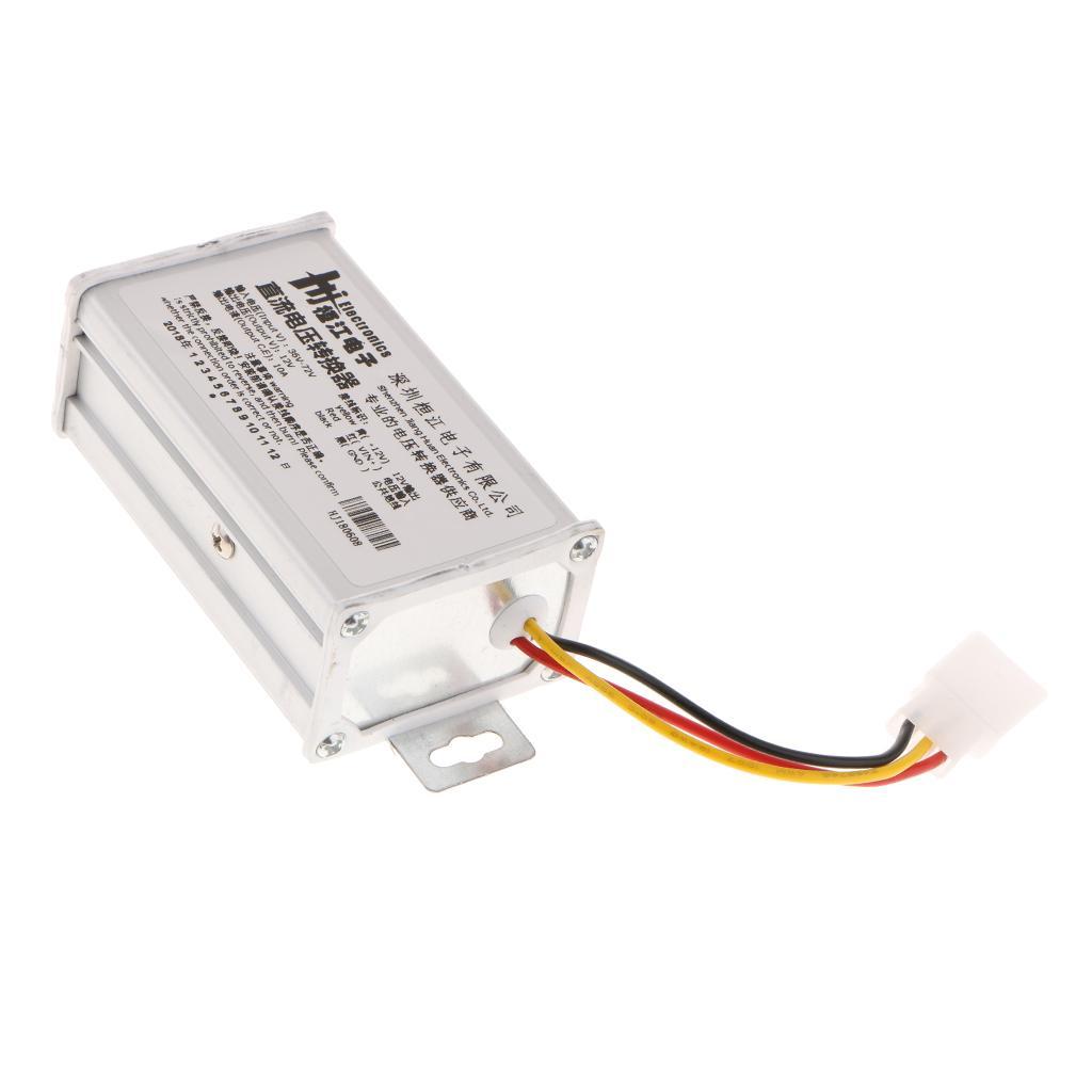 Bộ giảm tốc điều chỉnh chuyển đổi DC / DC 36V-72V sang DC 12V 10A 120W Công suất chống nước