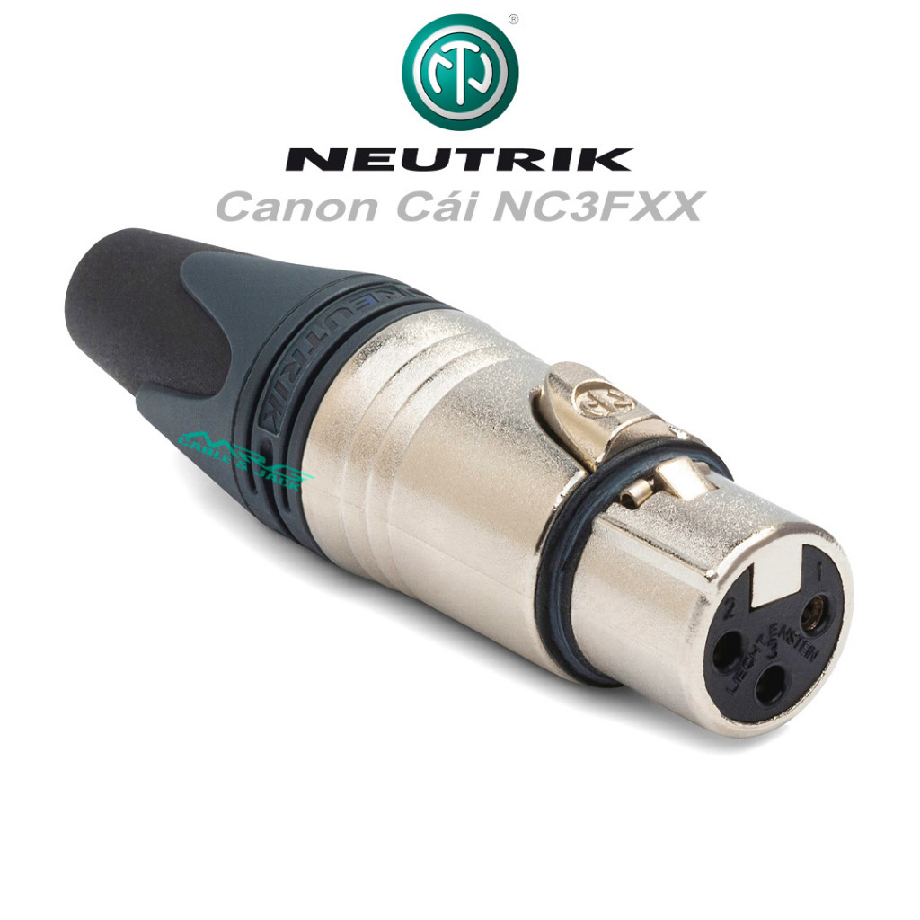 Jack Canon Cái Neutrik Chính Hãng Thuỵ Sỹ (Liechtenstein), NC3FXX XLR Cable Connector Male 3 Pole. J
