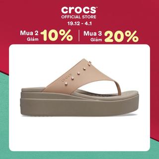  Dép Xỏ Ngón Nữ Crocs Brooklyn Studded - Cork 