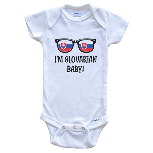 I 'm Slovakian Baby Slovakian Flag Sunglasses Slovakia Funny Baby Body 2WII