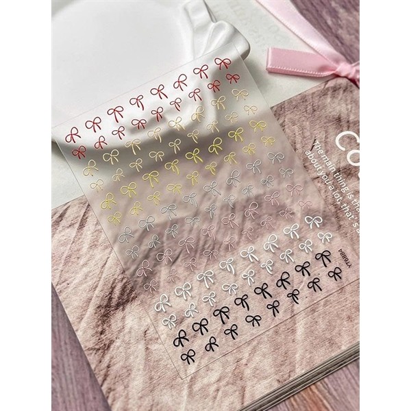 Sticker nơ lệch nhiều màu YT 6884-6885 - Thenail.88