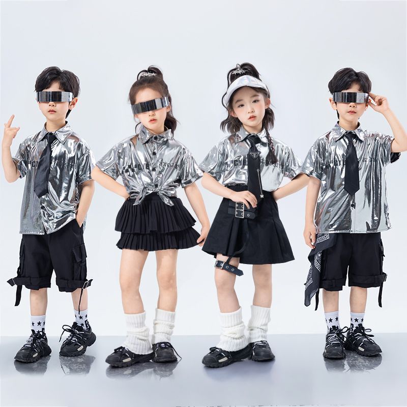 Ngày Trẻ Em Trẻ Em Dạo Phố Khiêu Vũ Quần Áo Hợp Thời Trang Mẫu Giáo AI Công Nghệ Phù Hợp Với Bé Gái 