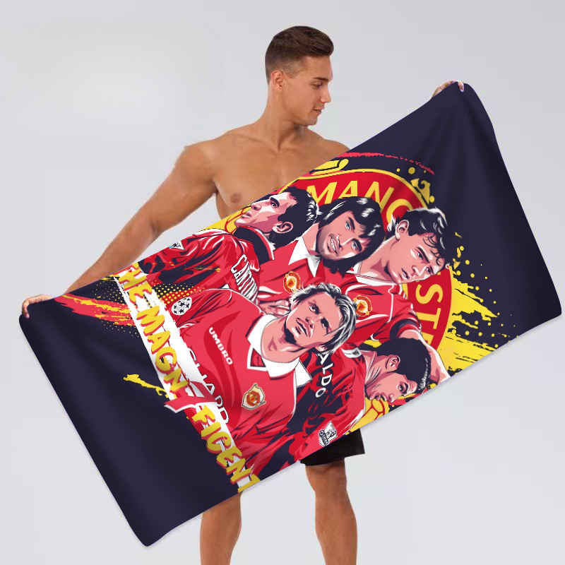 Cặp Đôi Nam Nữ Cùng Phong Cách World Cup Vẽ Tay Bóng Ngôi Sao Lớn Khăn Tắm Tập Gym Không Lint Thấm H