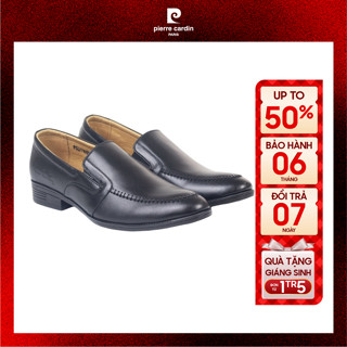   CHỈ CÒN ĐEN  Giày tây nam Pierre Cardin không dây chất liệu da bò thật cao cấp 745 