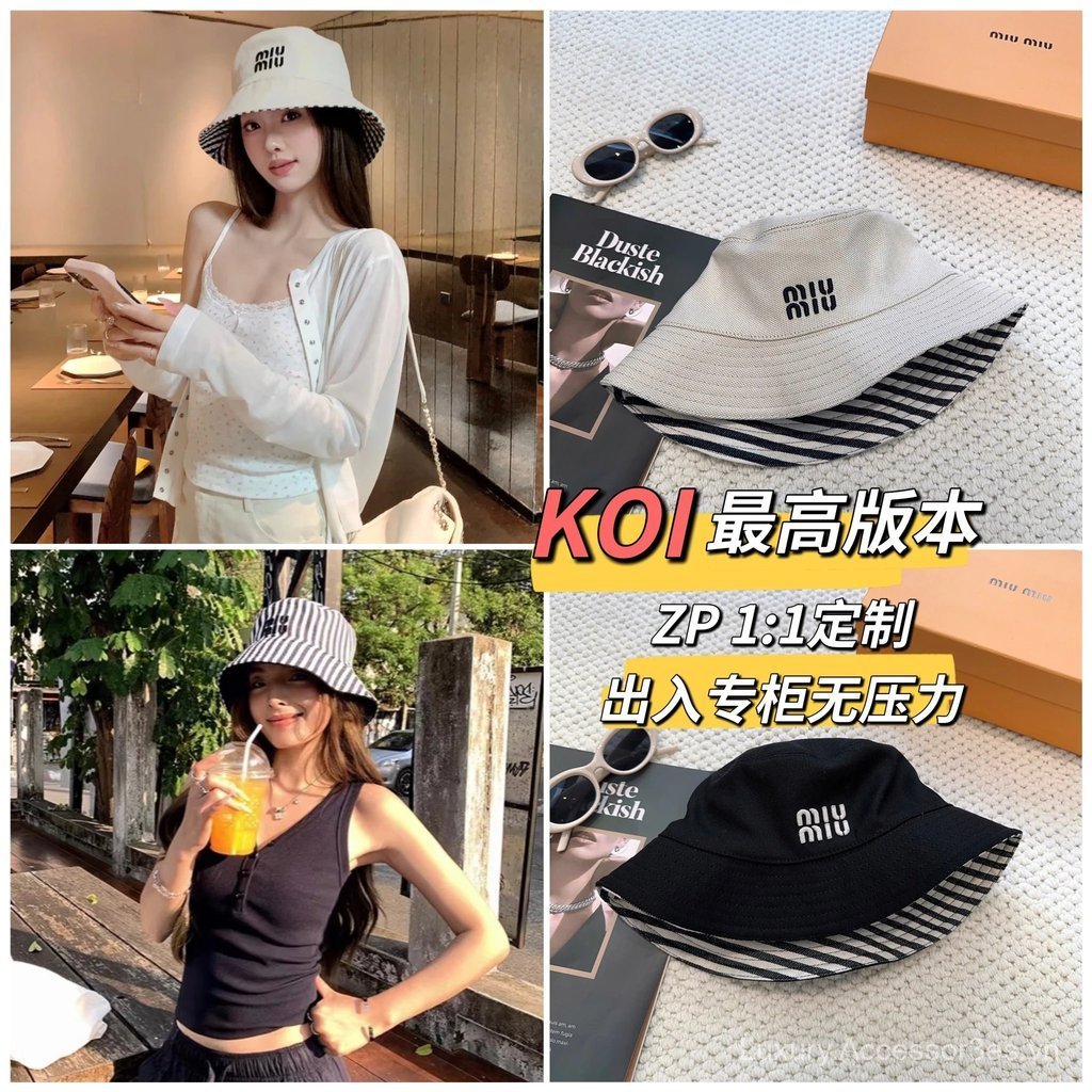 [1: 1] Mũ xô sọc hai mặt miu Home