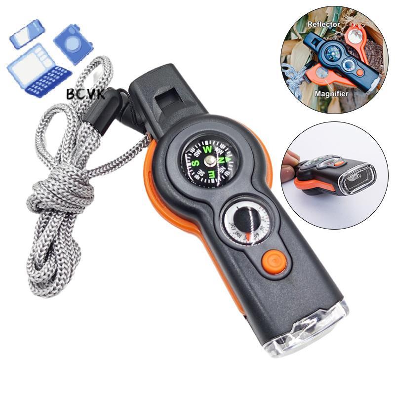 [BCVK] Còi sinh tồn 7 trong 1 đa chức năng 7 trong 1 mới có đèn LED, và la bàn tốt