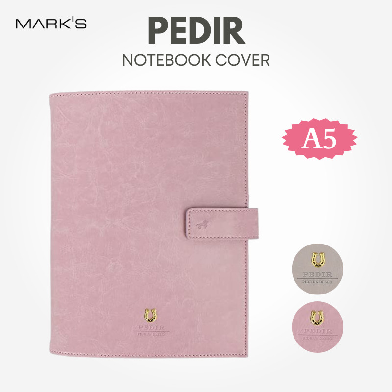 MARK’S EDiT PEDIR Notebook Cover A5 - Nebraska Multifunctional (Pink&Light Greige)