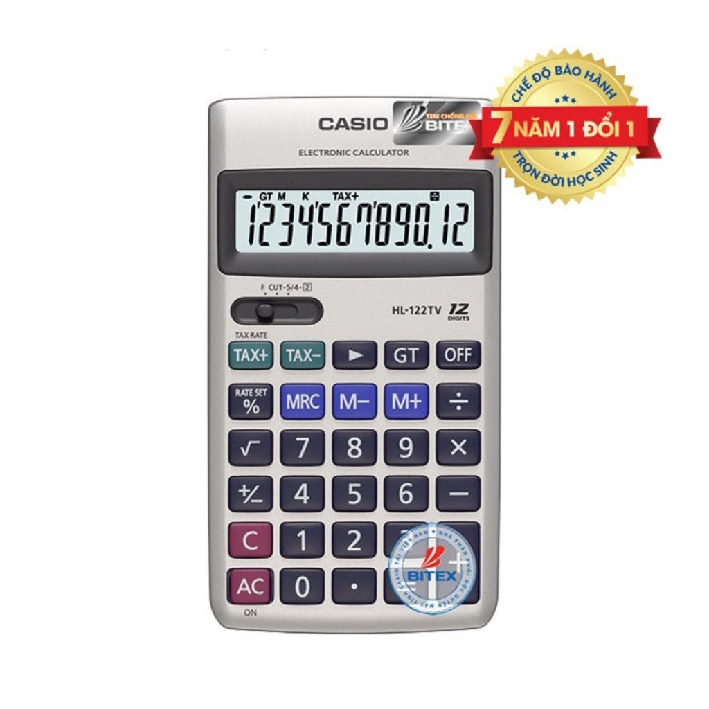 Máy tính CASIO HL-122TV sản phẩm chính hãng do Bitex phân phối độc quyền .Hàng chính hãng bảo hành 7