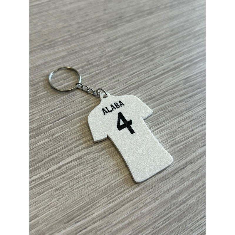 Móc khóa Áo đấu Real Madrid David Alaba mùa giải 2024, móc khóa xe hơi, móc khóa bóng đá, móc khóa M