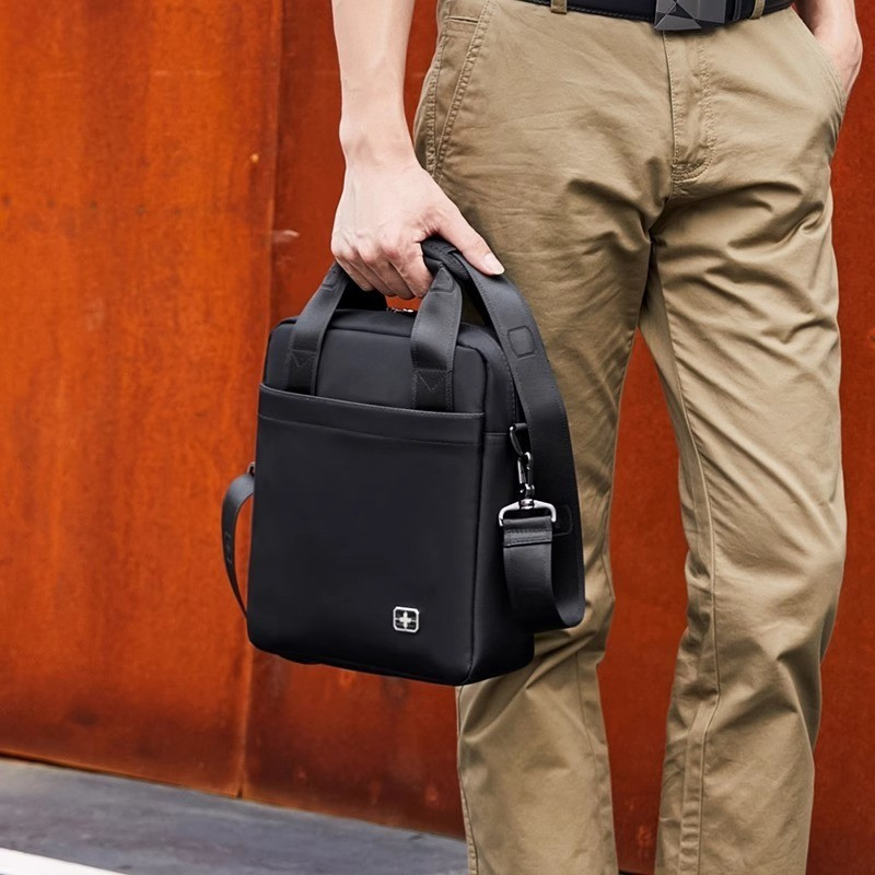New Men's Bag Military Knife Single Shoulder Bag Men's Crossbody Bag Canvas Men's Bag Business Swiss