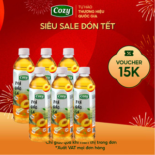  Trà Hoa Quả Cozy Thơm Ngon Rõ Vị Trà Đào Vải Ổi Hồng Ô Long Xoài 350ml chai 