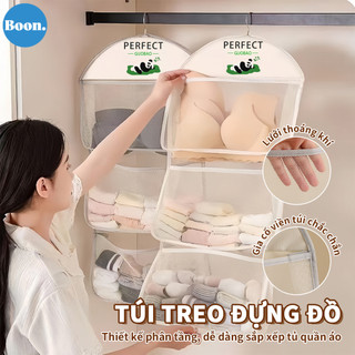 Túi Lưới Treo Đồ 1/2/3 Ngăn, Túi Lưới Đựng Đồ Lót Tất Vớ Có Móc Treo, Tiện Treo Trong Tủ Quần Áo, Sau Cửa, Nhà Bếp