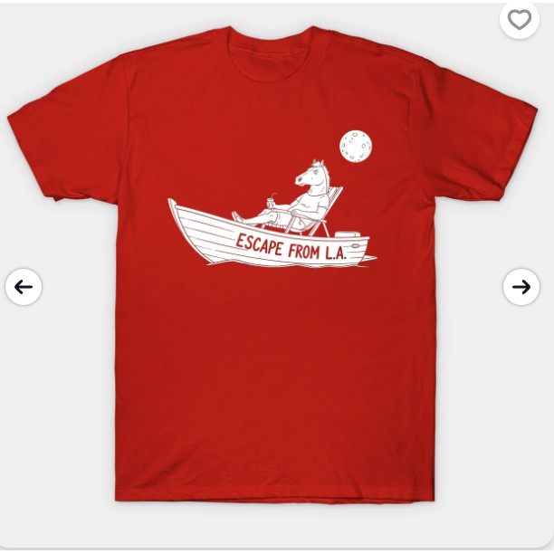 Làm từ 100% cotton, áo thun cổ tròn họa tiết BoJack Horseman dành cho nam