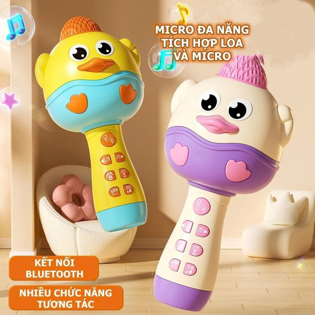 Micro Bluetooth Karaoke Cho Bé Có Loa Tích Hợp, Mic Không Dây Dễ Dùng Cho Trẻ Từ 3 Tuổi – Safetoy