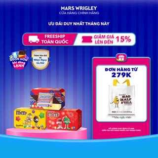   HỘP QUÀ TẾT GIỚI HẠN  Set quà Tết gồm Kẹo socola Snickers 4 vị 171g + 2 hộp socola M&M’s mix Sữa & Đậu phộng 111g 