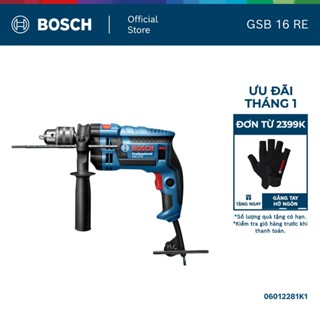  Máy khoan động lực Bosch GSB 16 RE  Hộp nhựa  