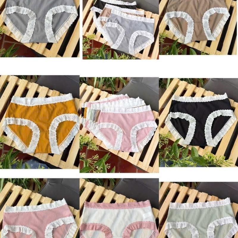 Combo 10 quần lót nữ lụa ren tàng hình cao cấp hoạ tiết tăm mềm, lưng cao, điệu đà, sexy (hàng loại 