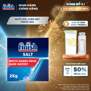  Muối Rửa Chén Bát Finish Salt - Bịch 2kg 
