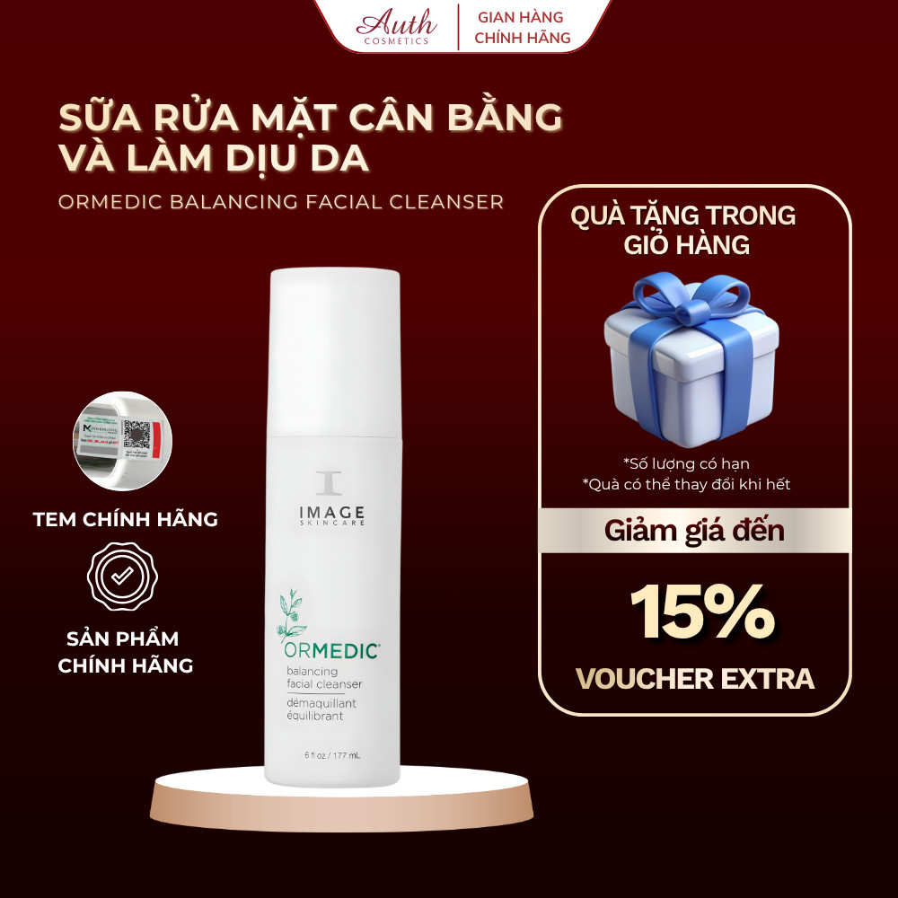 Gel rửa mặt cân bằng da Image ORMEDIC Balancing Facial Cleanser 177ml